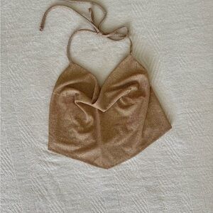 Gold Halter Top